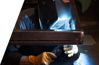 Student welding